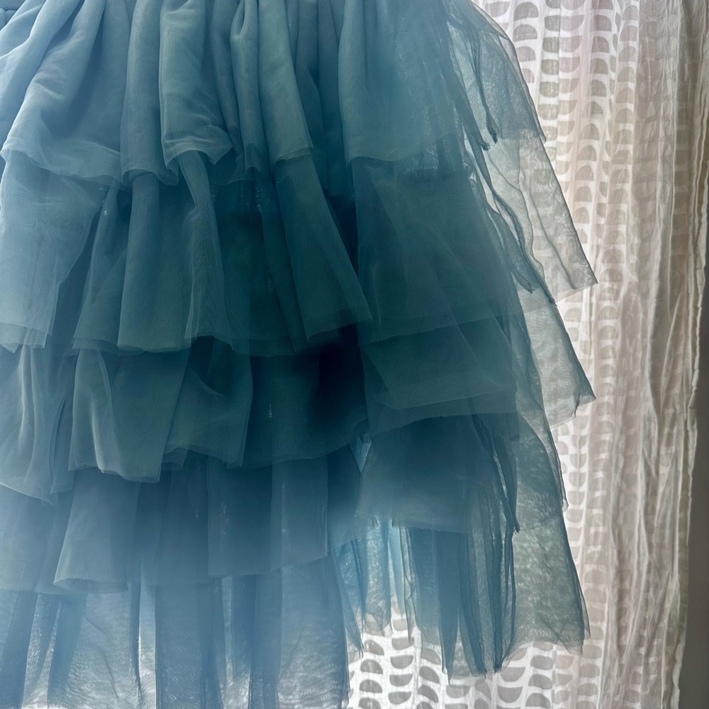 Cynthia Rowley Ocean Blue Layered A-Line Skirt